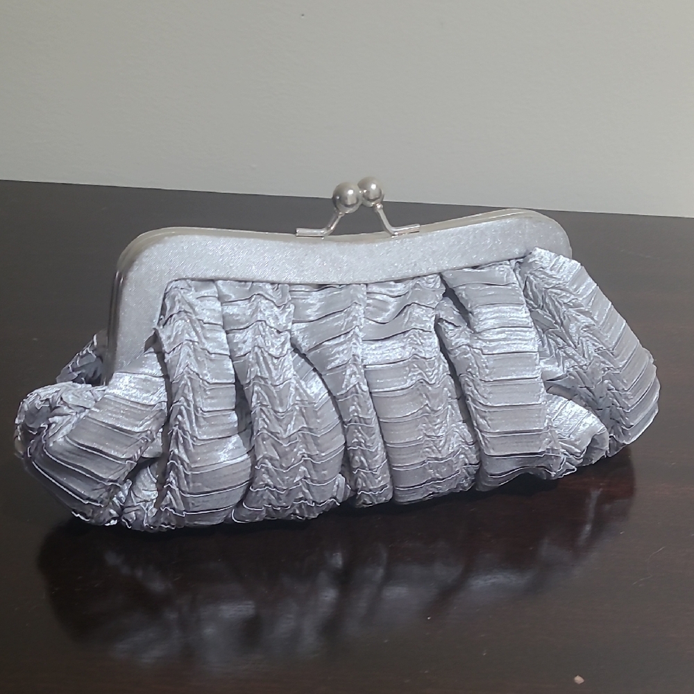 Elegant Silver Clutch Bag